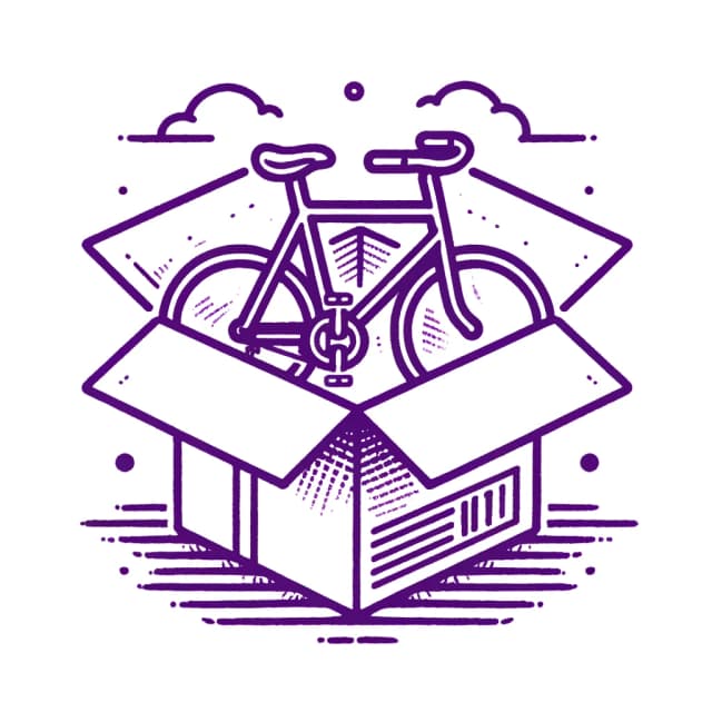 Bike in a box icon